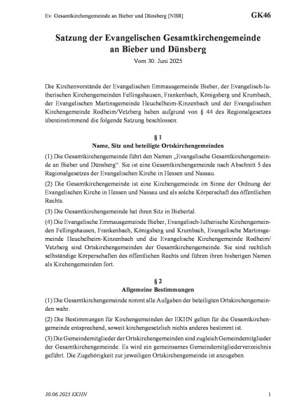 GK46 Ev. Gesamtkirchengemeinde an Bieber und Dünsberg [NBR]