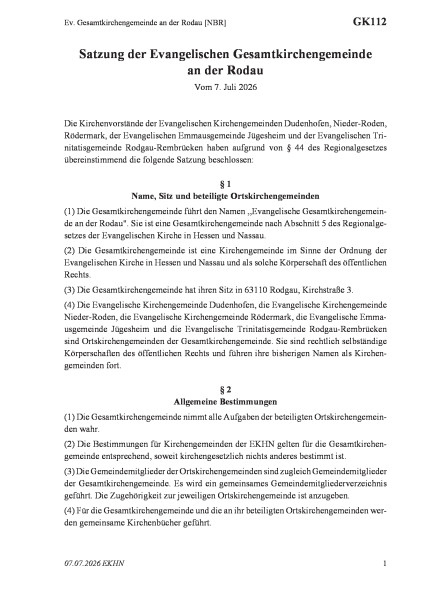GK112 Ev. Gesamtkirchengemeinde an der Rodau [NBR]
