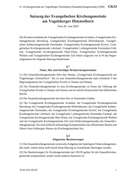 GK33 Ev. Kirchengemeinde am Vogelsberger Himmelborn (Gesamtkirchengemeinde) [NBR]