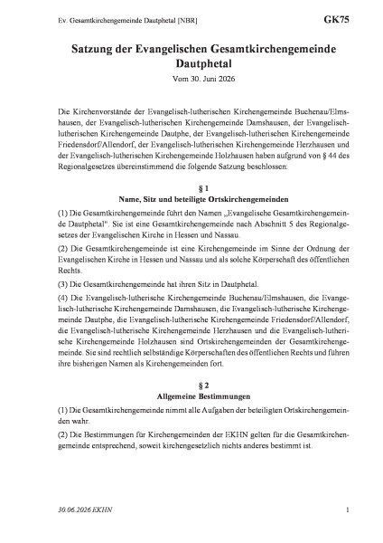 GK75 Ev. Gesamtkirchengemeinde Dautphetal [NBR]