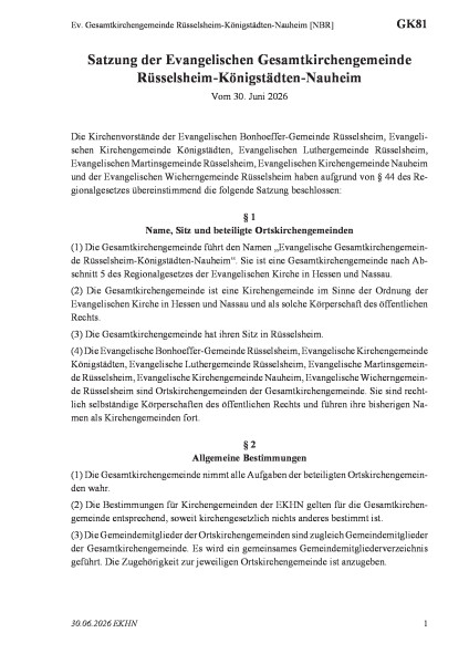 GK81 Ev. Gesamtkirchengemeinde Rüsselsheim-Königstädten-Nauheim [NBR]