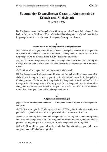 GK105 Ev. Gesamtkirchengemeinde Erbach und Michelstadt [NBR]