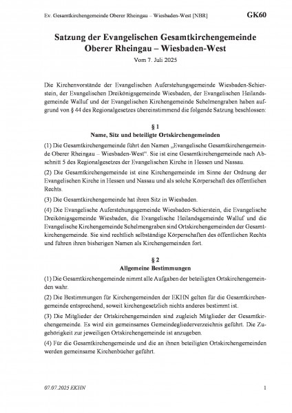 GK60 Ev. Gesamtkirchengemeinde Oberer Rheingau – Wiesbaden-West [NBR]