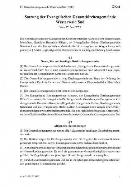 GK41 Ev. Gesamtkirchengemeinde Westerwald Süd [NBR]