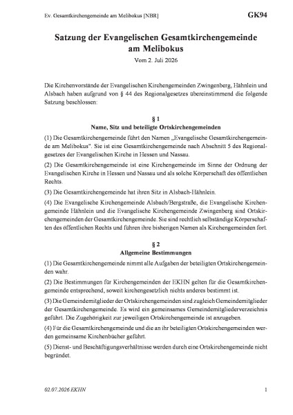 GK94 Ev. Gesamtkirchengemeinde am Melibokus [NBR]