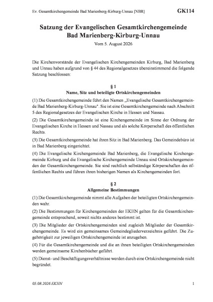 GK114 Ev. Gesamtkirchengemeinde Bad Marienberg-Kirburg-Unnau [NBR]