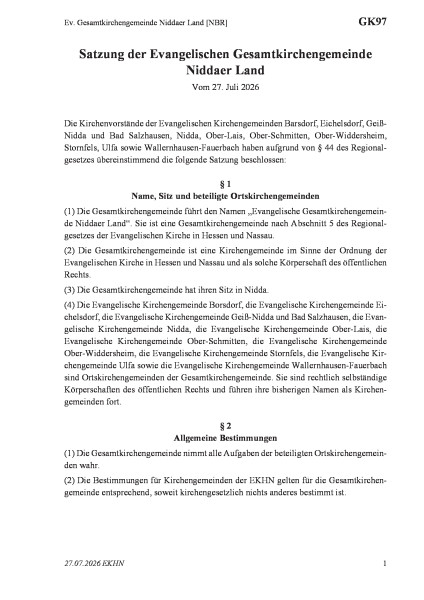 GK97 Ev. Gesamtkirchengemeinde Niddaer Land [NBR]