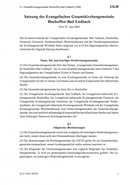 GK38 Ev. Gesamtkirchengemeinde Bischoffen-Bad Endbach [NBR]