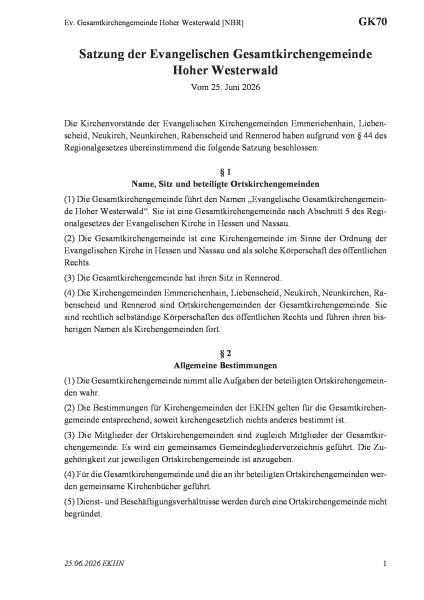 GK70 Ev. Gesamtkirchengemeinde Hoher Westerwald [NBR]