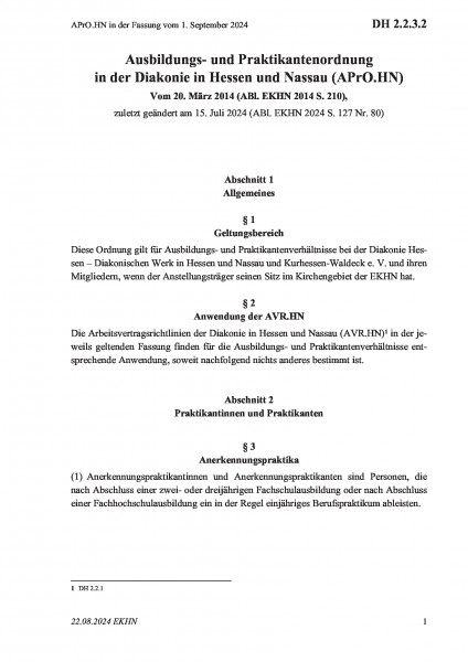 DH 2.2.3.2 APrO.HN in der Fassung vom 1. September 2024