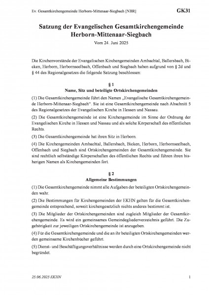 GK31 Ev. Gesamtkirchengemeinde Herborn-Mittenaar-Siegbach [NBR]