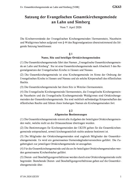 GK63 Ev. Gesamtkirchengemeinde an Lahn und Simberg [NBR]