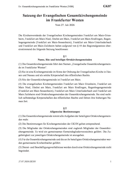 GK87 Ev. Gesamtkirchengemeinde im Frankfurter Westen [NBR]