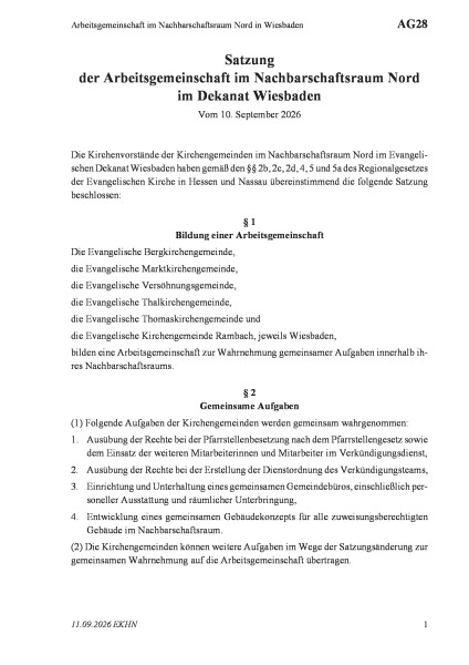 AG28 Arbeitsgemeinschaft im Nachbarschaftsraum Nord in Wiesbaden