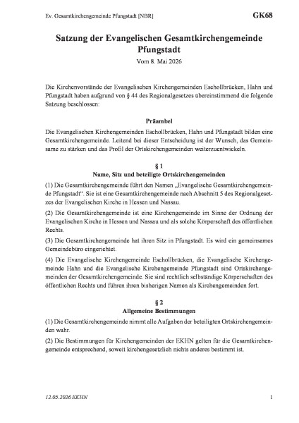 GK68 Ev. Gesamtkirchengemeinde Pfungstadt [NBR]