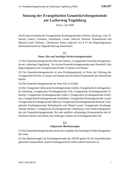 GK107 Ev. Gesamtkirchengemeinde am Lutherweg Vogelsberg [NBR]