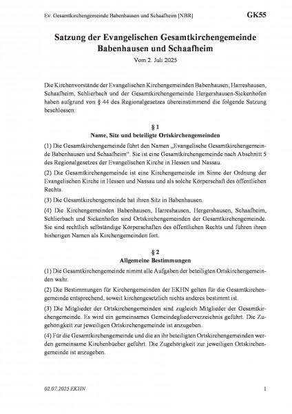 GK55 Ev. Gesamtkirchengemeinde Babenhausen und Schaafheim [NBR]