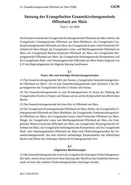 GK98 Ev. Gesamtkirchengemeinde Offenbach am Main [NBR]