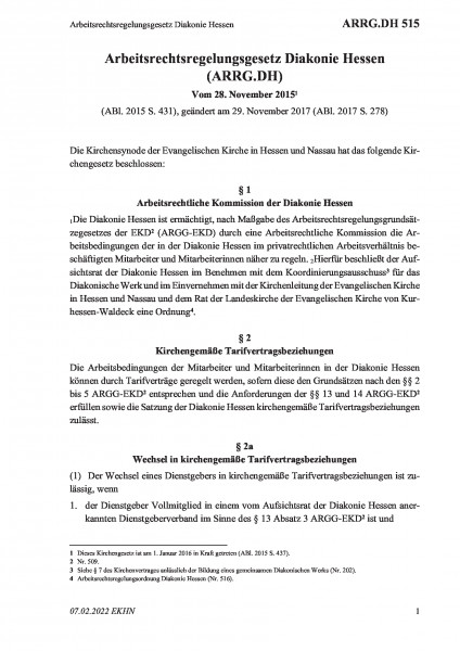 515 Arbeitsrechtsregelungsgesetz Diakonie Hessen