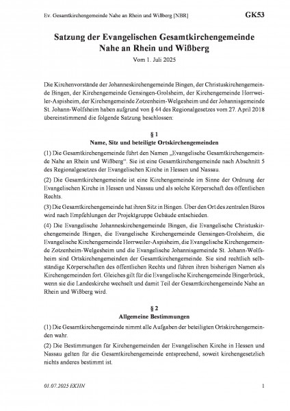 GK53 Ev. Gesamtkirchengemeinde Nahe an Rhein und Wißberg [NBR]
