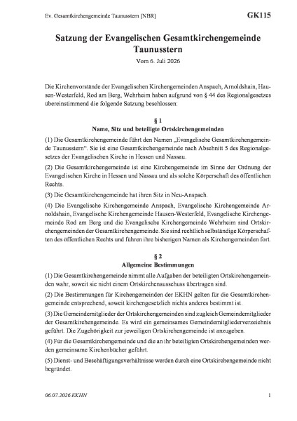 GK115 Ev. Gesamtkirchengemeinde Taunusstern [NBR]