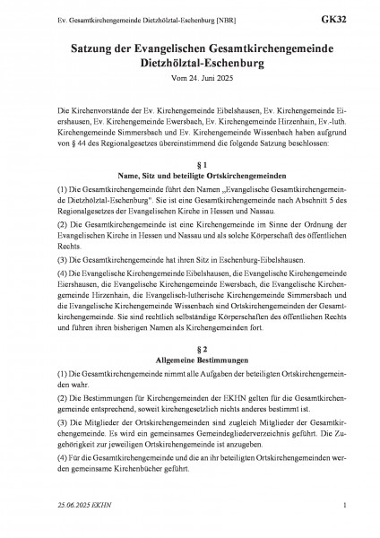 GK32 Ev. Gesamtkirchengemeinde Dietzhölztal-Eschenburg [NBR]